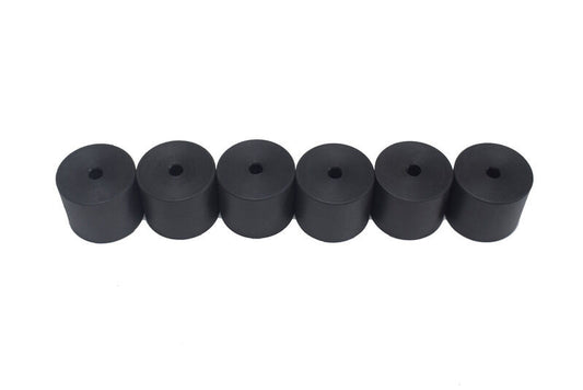 Universal 1'' Polyethylene Body Lift Blocks (70mm Dia x 25mm High x 10mm Holes)
