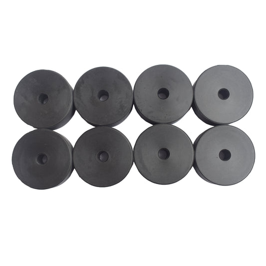 8 Pcs Universal 1'' Polyethylene Body Lift Block 70mm Dia x 25mm High x 10mm Hole