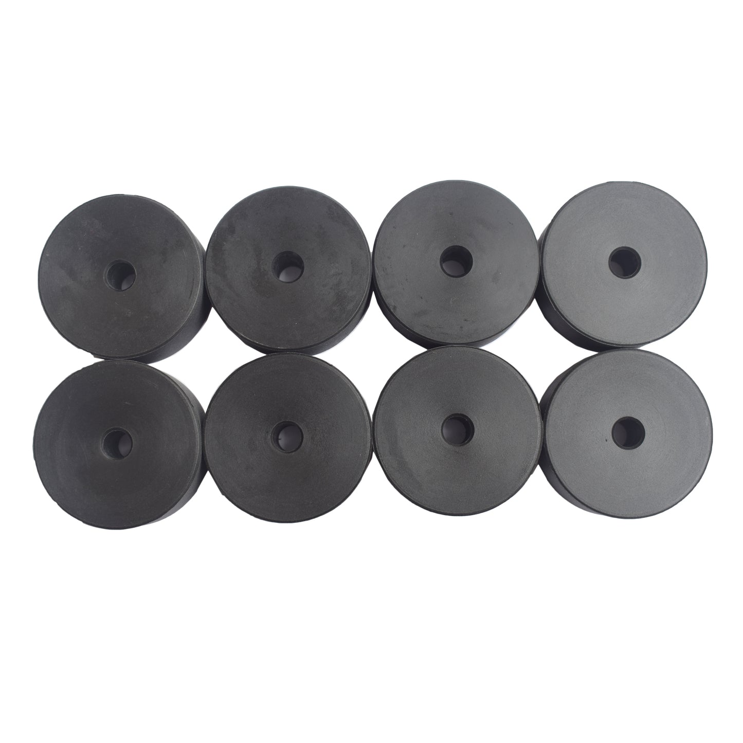 8 Pcs Universal 1'' Polyethylene Body Lift Block 70mm Dia x 25mm High x 10mm Hole