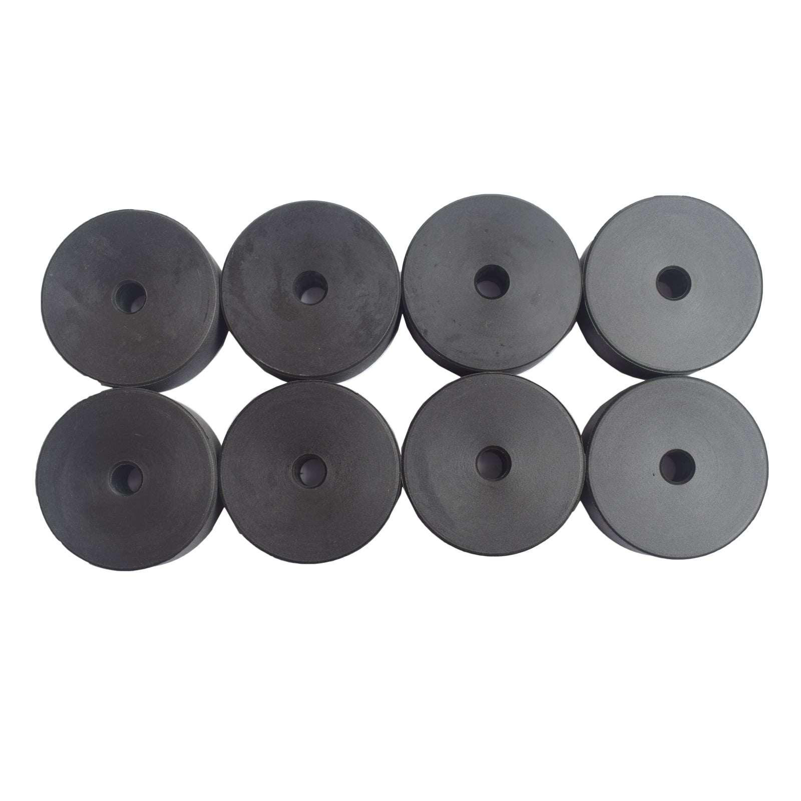 8 Pcs Universal 1'' Polyethylene Body Lift Block 70mm Dia x 25mm High x 10mm Hole
