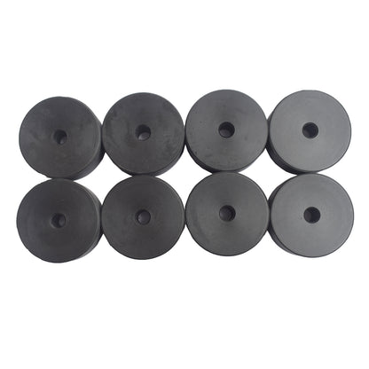 8 Pcs Universal 1'' Polyethylene Body Lift Block 70mm Dia x 25mm High x 10mm Hole