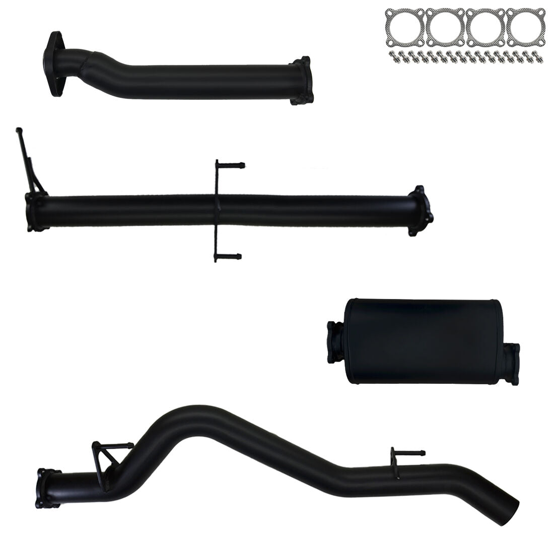 #Black - 409 Stainless Steel, #Muffler