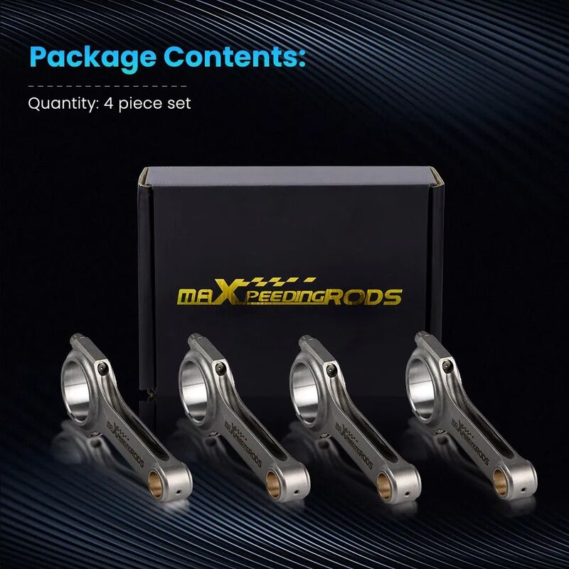 MAX PEEDING RODS 4x Connecting Rod Rods And Bolts Fit For Honda Acura K24A1 K24A2 K24A4 K24A8 2.4L 152mm