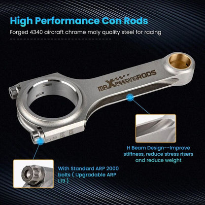MAX PEEDING RODS 4x Connecting Rod Rods And Bolts Fit For Honda Acura K24A1 K24A2 K24A4 K24A8 2.4L 152mm