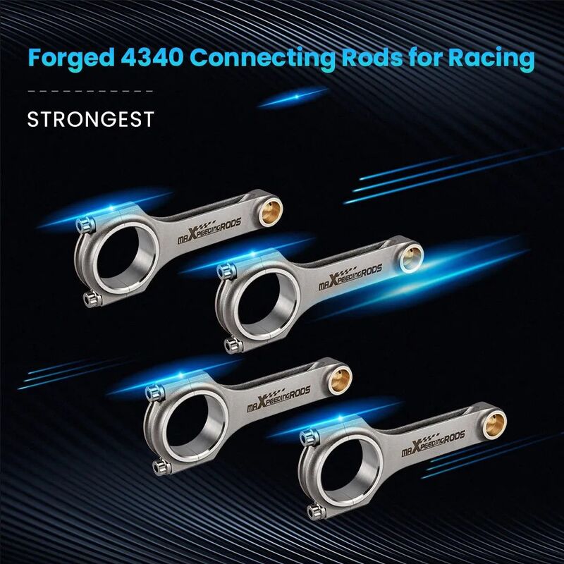 MAX PEEDING RODS 4340 EN24 Connecting Rods Fit For Subaru Forester Impreza Legacy EJ20 EJ25 WRX Sti