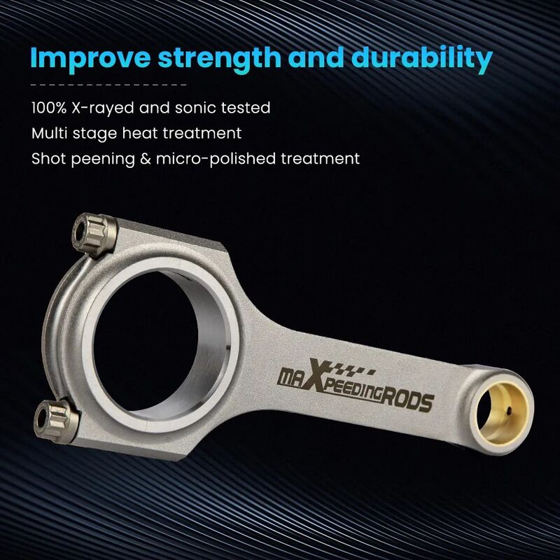 MAX PEEDING RODS 4340 EN24 Connecting Rods Fit For Subaru Forester Impreza Legacy EJ20 EJ25 WRX Sti