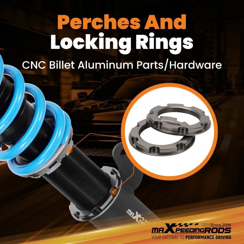 MAX PEEDING RODS 24 Ways Adjustable Damper Spring Coilover Shock Absorbe Kit Fit For BMW E46 3 Series