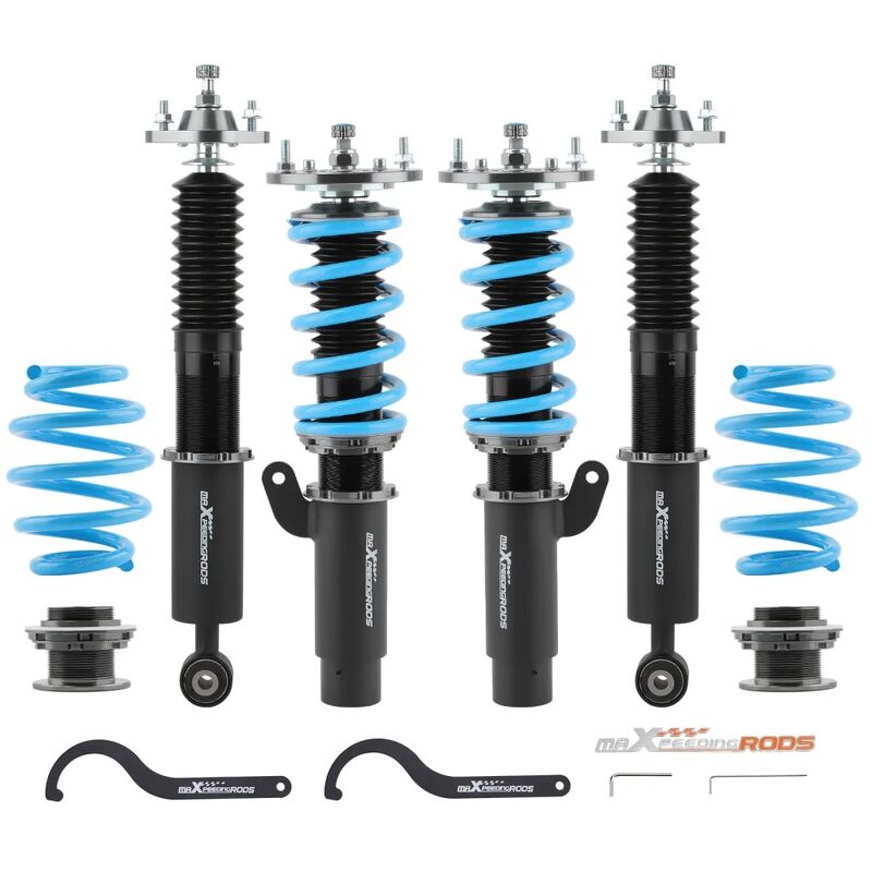 MAX PEEDING RODS 24 Ways Adjustable Damper Spring Coilover Shock Absorbe Kit Fit For BMW E46 3 Series