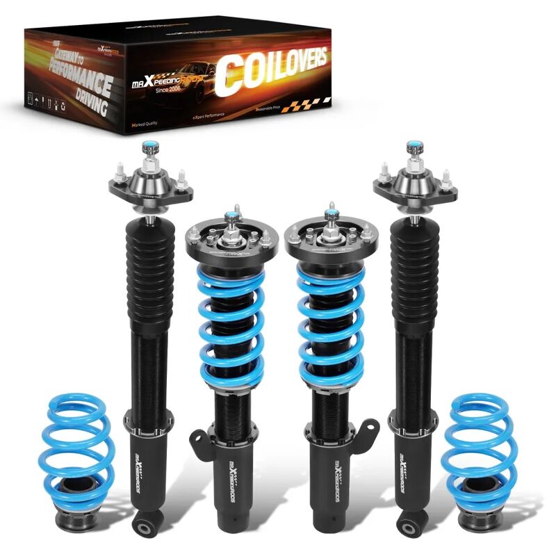MAX PEEDING RODS 24 Ways Adjustable Damper Spring Coilover Shock Absorbe Kit Fit For BMW E46 3 Series