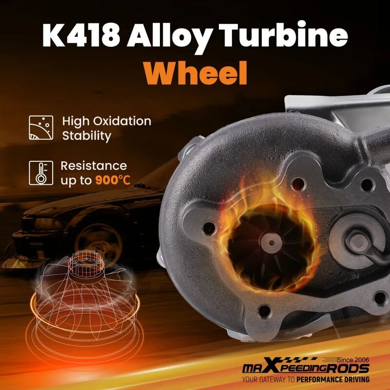 MAX PEEDING RODS Universal GT28 GT2871 Billet Turbocharger For 1.5L-2.0L Water And Oil Cooled
