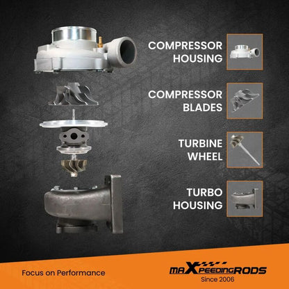 MAX PEEDING RODS Anti-Surge Compressor Turbocharger Bearing Up To 600HP For GT35 GT3582 Turbo Fit For Charger T3 AR.70/63