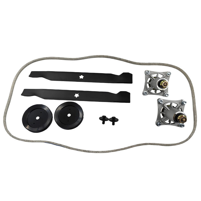 Deck Rebuild Kit Fit For 42" Husqvarna Craftsman Spindles Belt Pulley Blades