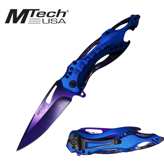 MTech Metallic Purple & Blue Pocket Knife