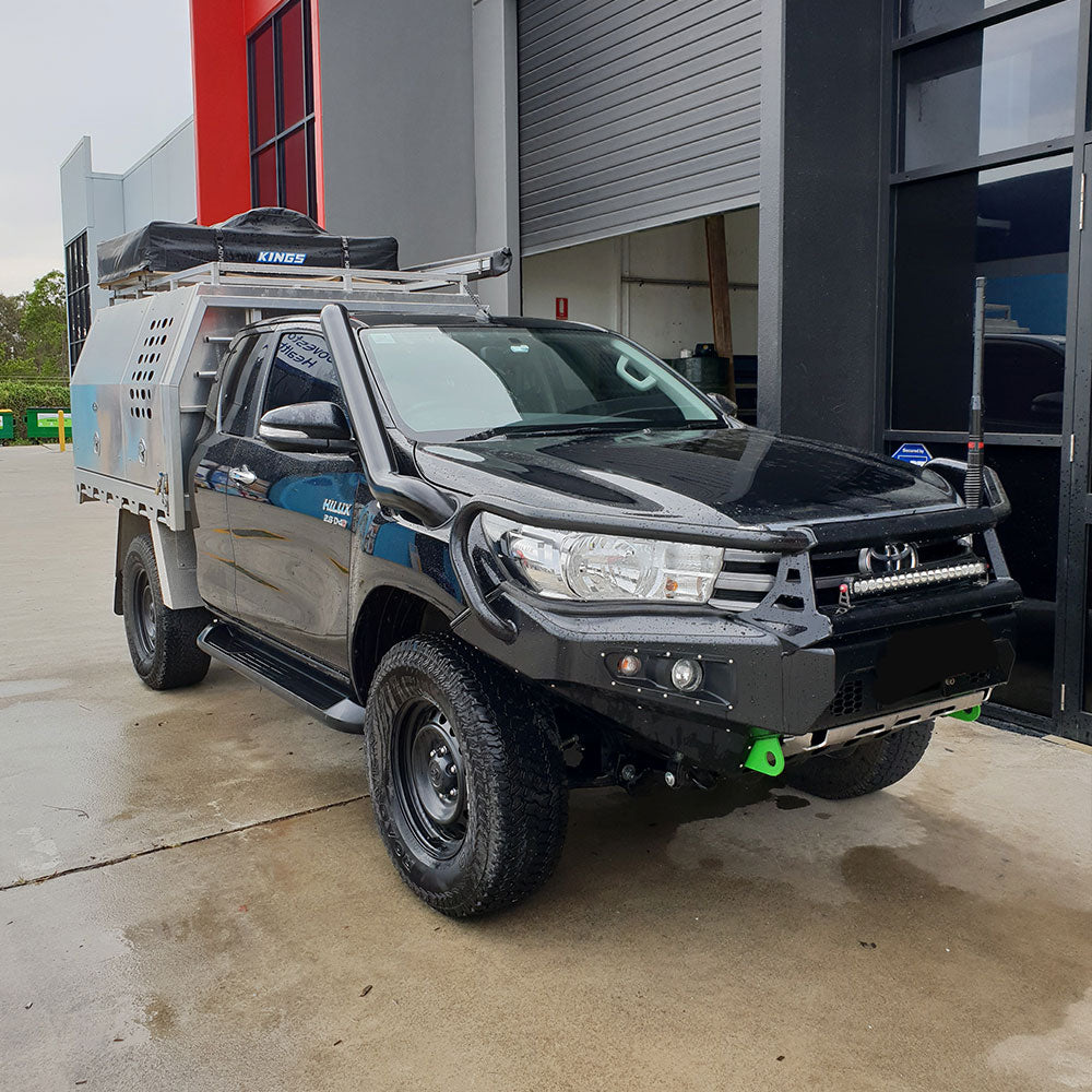 Toyota Hilux N80 Series 4″ Stainless Steel Snorkel/Airbox Kit (Long Entry)