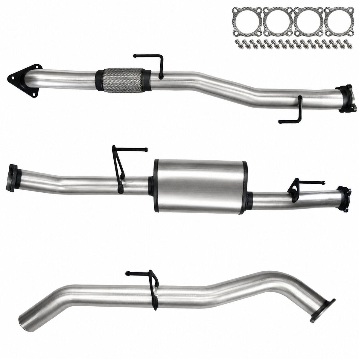 Nissan D40 Navara Exhaust V6 V9X TD 3" Dump Pipe Back Systems