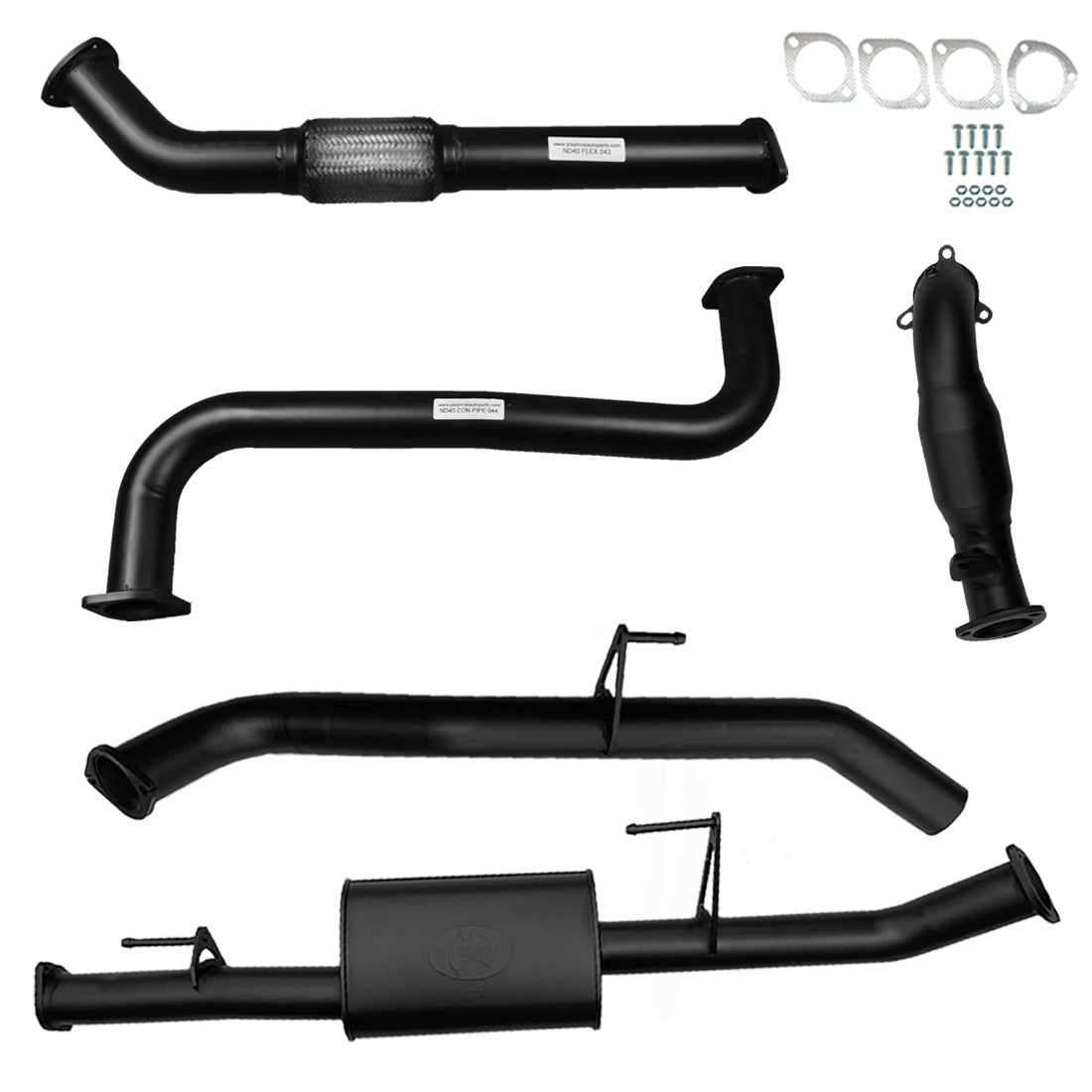 #Black - Aluminised Steel, #With Cat & Muffler