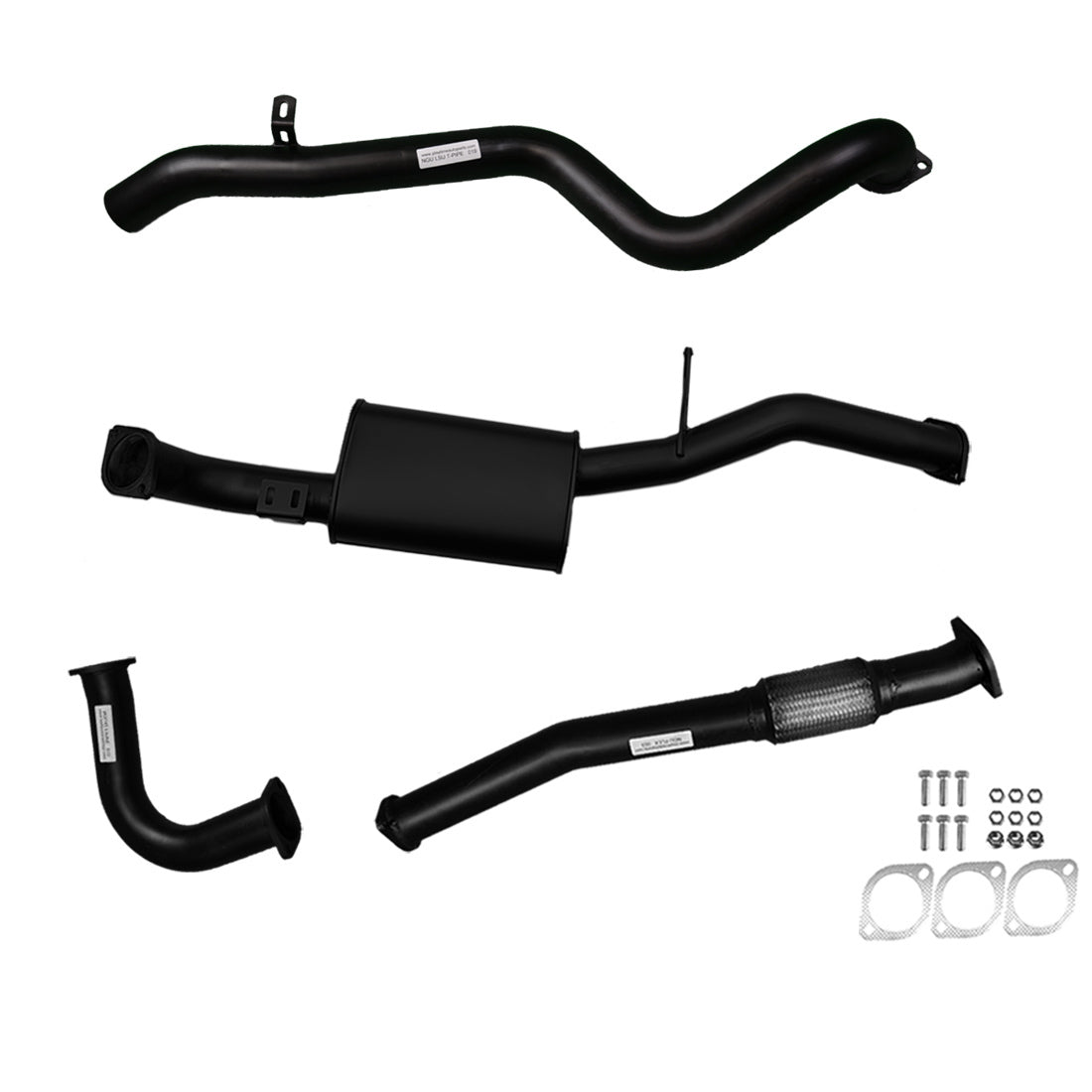 #Black - Aluminised Steel, #Muffler, #No Dump Pipe