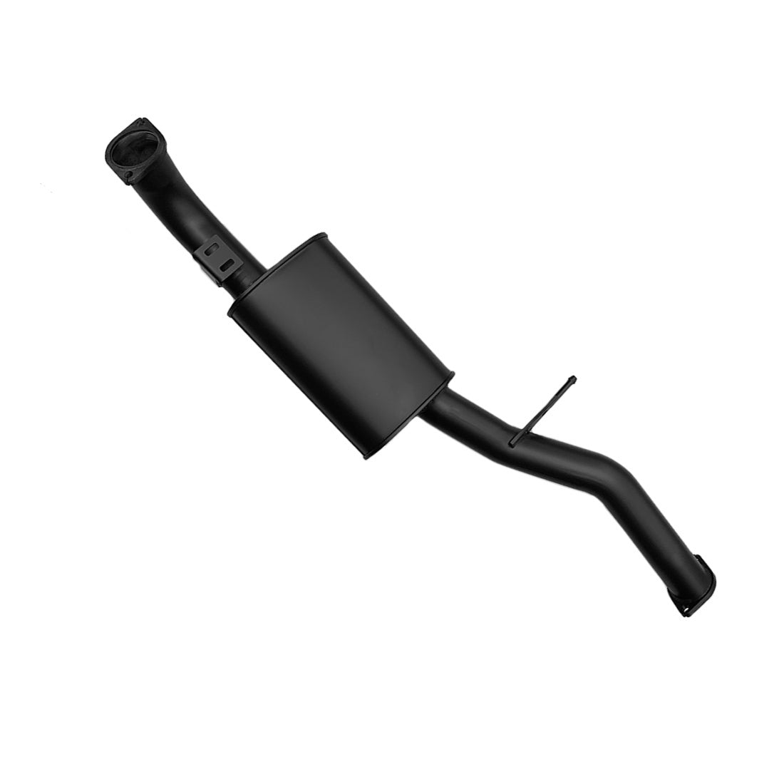 #Black - Aluminised Steel, #Muffler, #With Dump Pipe