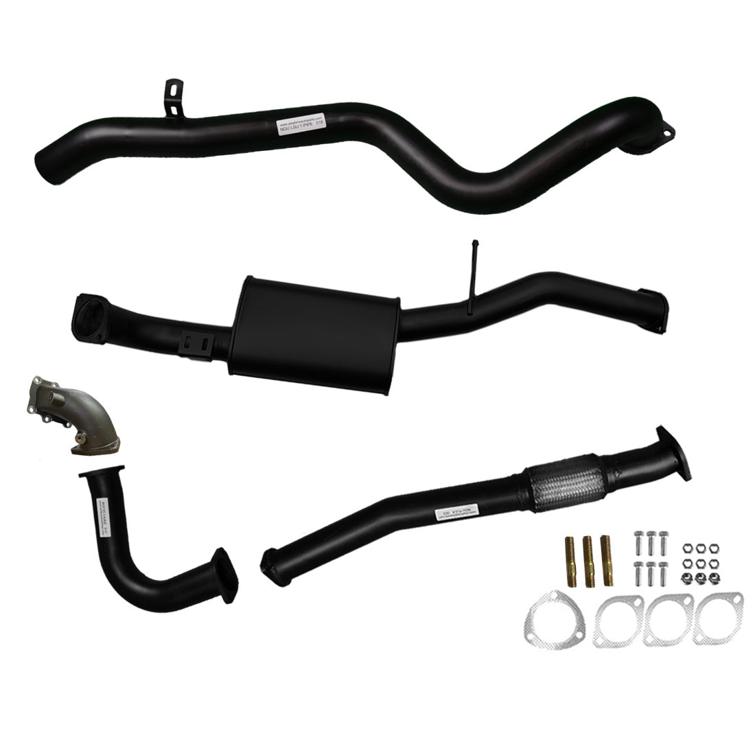 #Black - Aluminised Steel, #Muffler, #With Dump Pipe