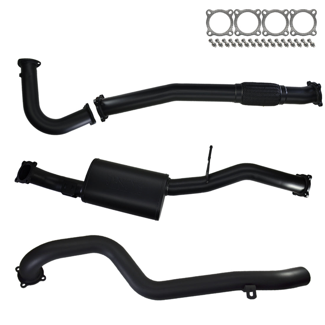 #Black - 409 Stainless Steel, #Muffler, #No Dump Pipe