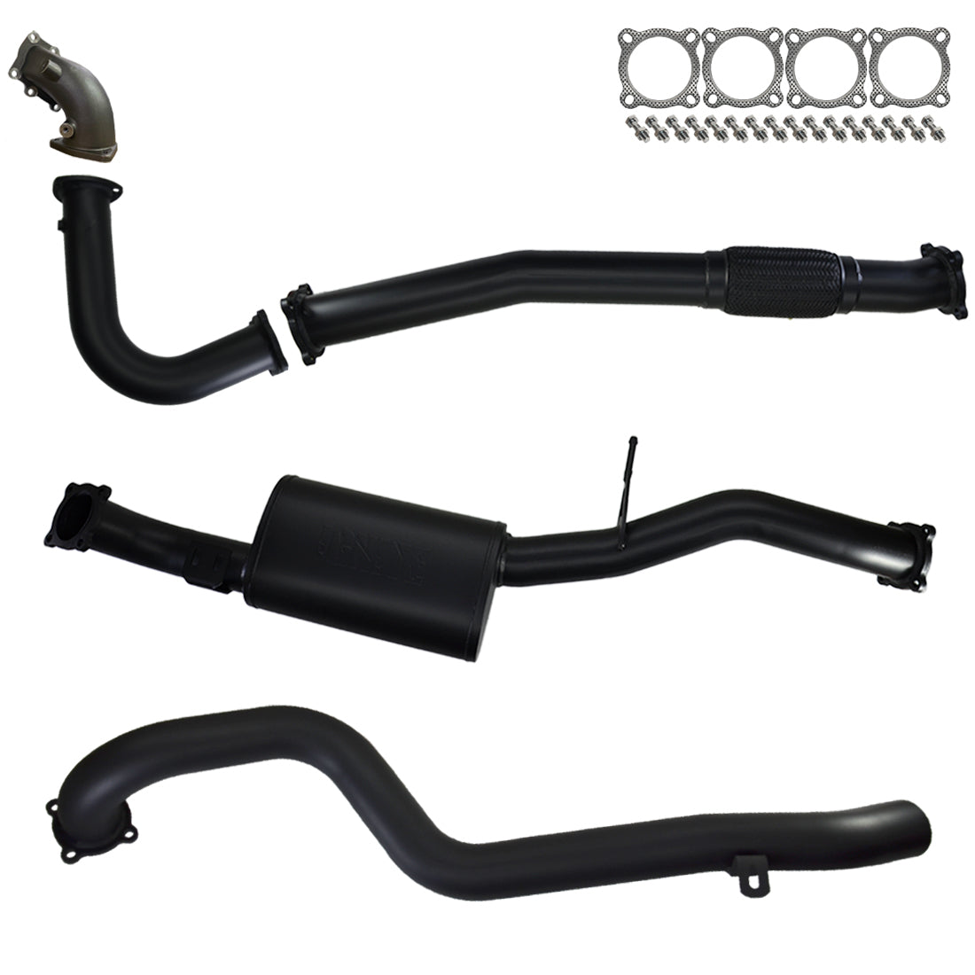 #Black - 409 Stainless Steel, #Muffler, #With Dump Pipe