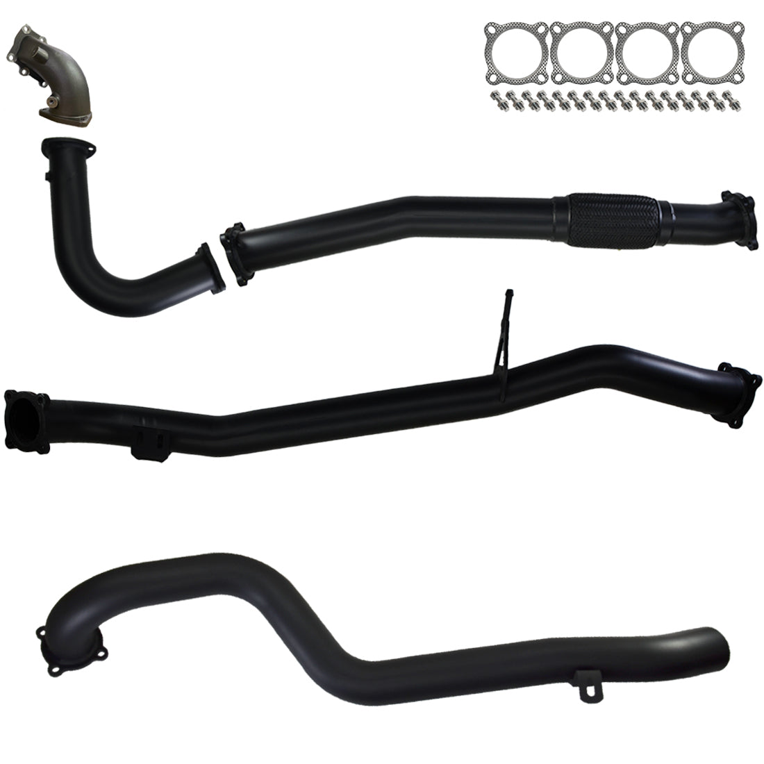 #Black - 409 Stainless Steel, #Pipe Only, #With Dump Pipe