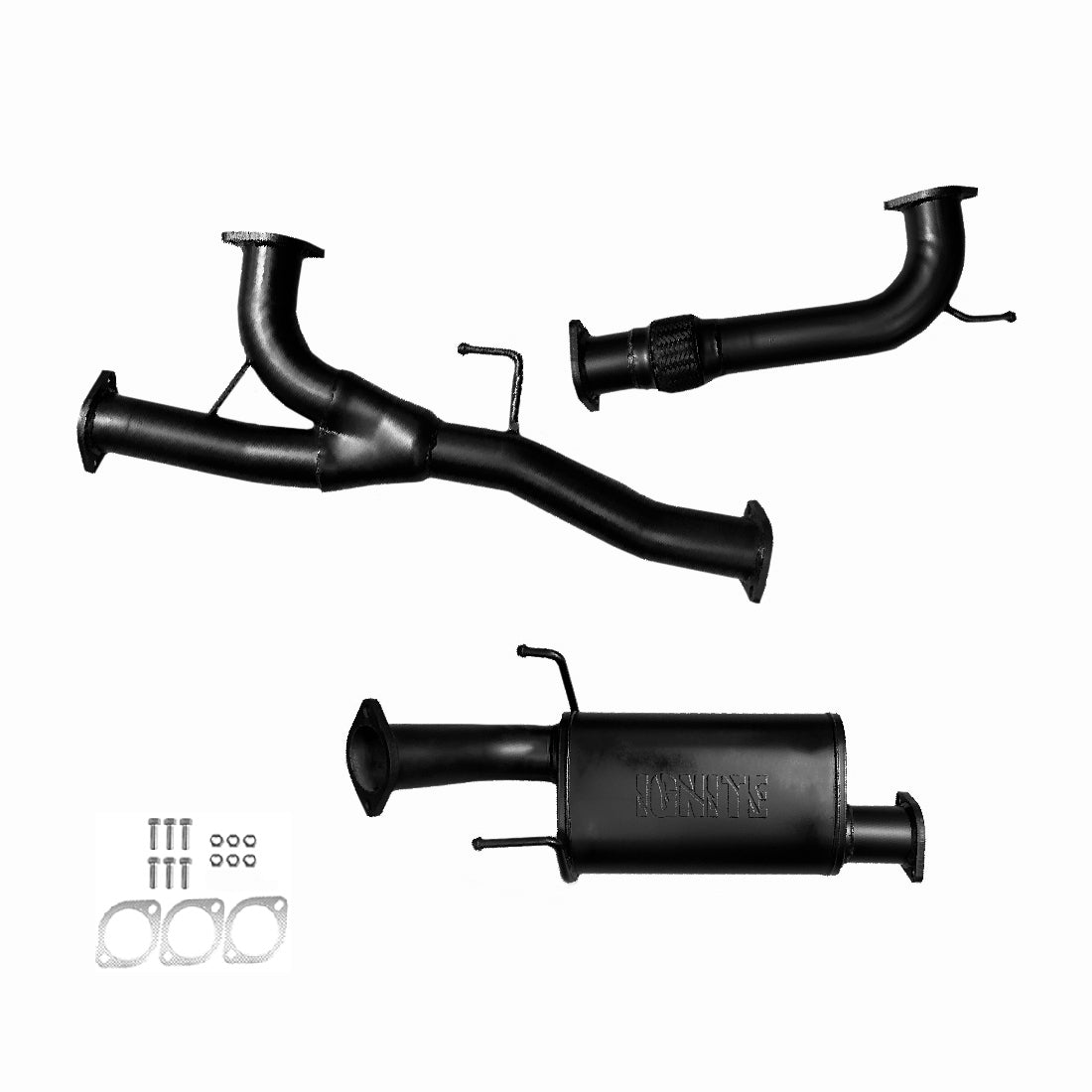 #Black - Aluminised Steel, #Muffler, #Mid Section Only
