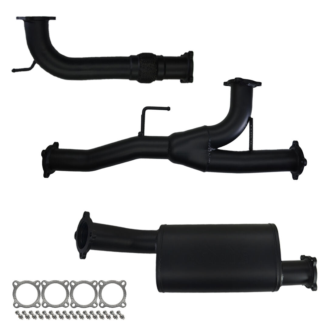 #Black - 409 Stainless Steel, #Muffler, #Mid Section Only