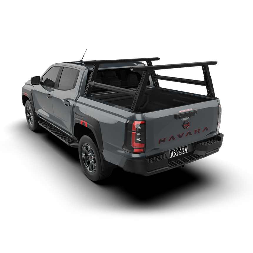 HSP Load Rack Pro Ladder Rack suits Nissan Navara D27 2026+ Fits Dual Cab Tub - Full set (Front & Rear Legs + Joiner Bar)