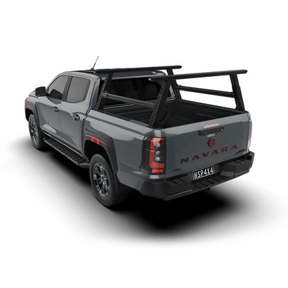HSP Load Rack Pro Ladder Rack suits Nissan Navara D27 2026+ Fits Dual Cab Tub - Full set (Front & Rear Legs + Joiner Bar)