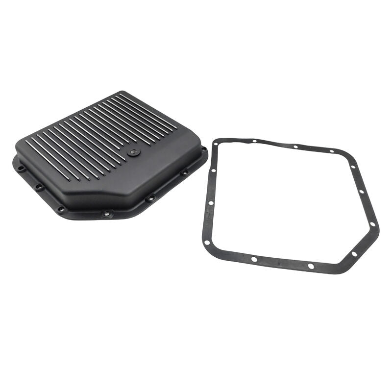 Automatic Transmission Oil Pan Aluminum Finned Black GM Turbo TH350 Extra Capacity