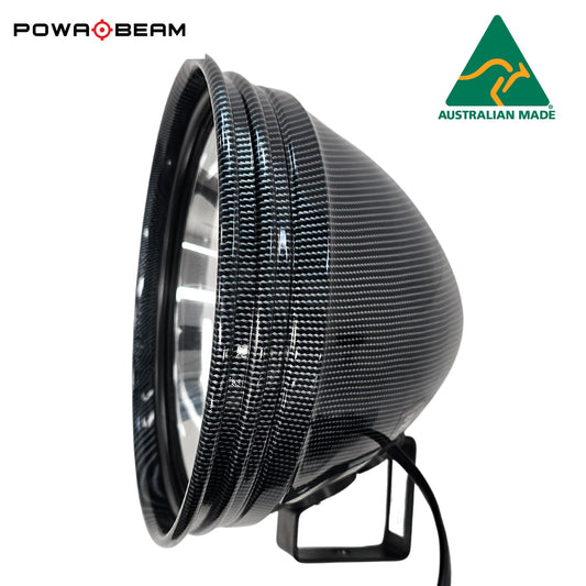 245mm/9" QH 100W Carbon Fibre Style Spotlight with Bracket