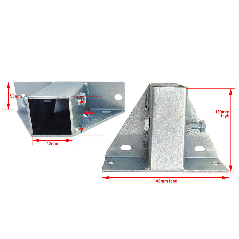 Ladder Rack Pod Mounts Pair suit 40x40mm Tube Trade Rack Ute Mounts