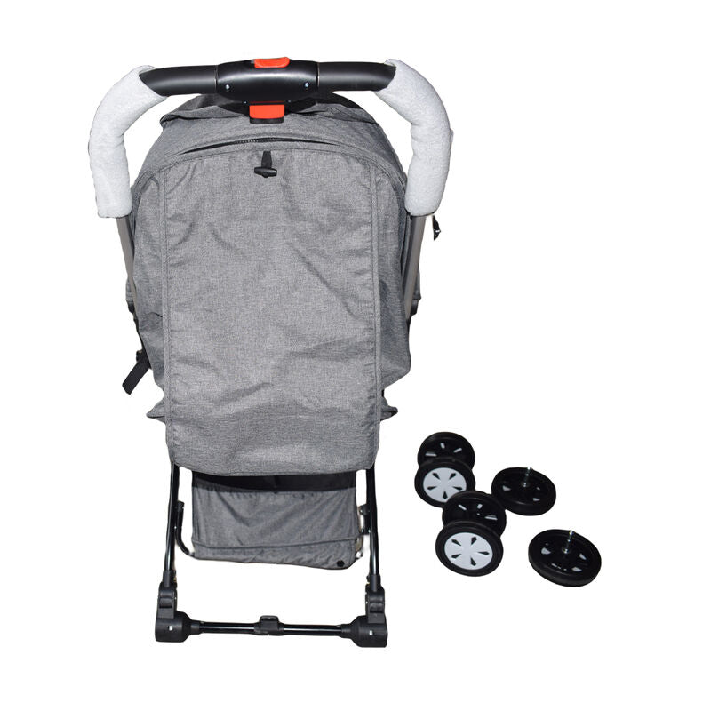 Grey Baby Stroller Foldable Carriage Infant Travel Pram Kids Toddler Pushchair