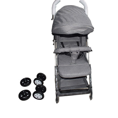 Grey Baby Stroller Foldable Carriage Infant Travel Pram Kids Toddler Pushchair