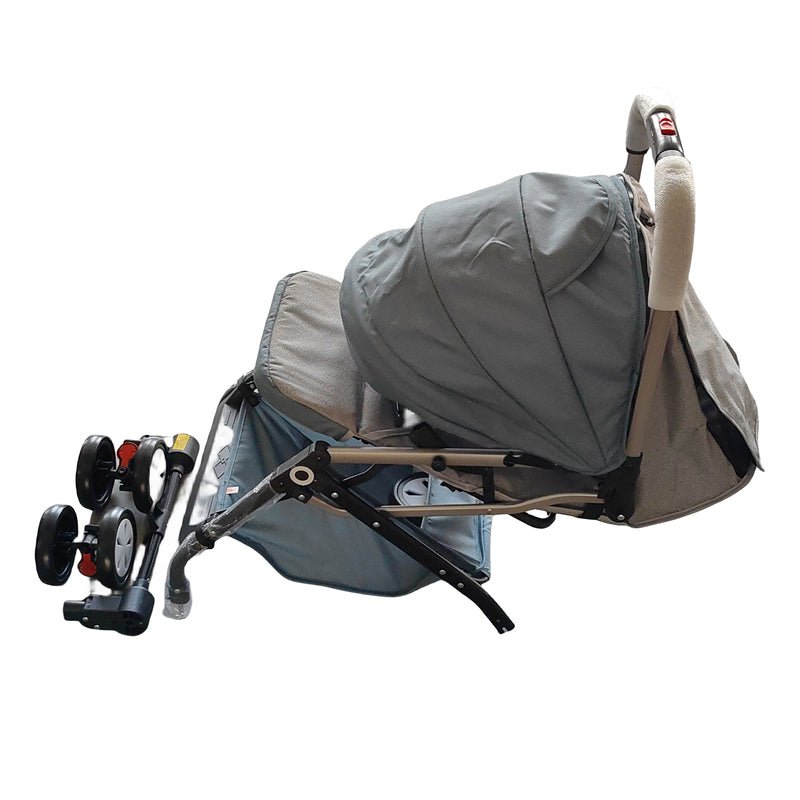 Blue Lightweight Compact Baby Stroller Pram Easy Fold Travel Carry on Plane New