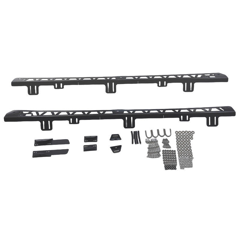 Steel Black Backbone Mount Roof Rack Fit For Mitsubishi Pajero 1999-ON