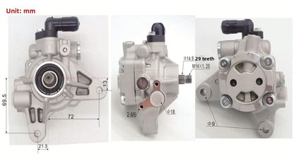 Machter Power Steering Pump Without Pulley Fit For Honda Accord & Euro CM5 & CL9 Series 1 Only 2003-2005