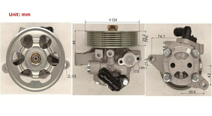 Machter Power Steering Pump With Pulley Fit For Honda Civic FD1 R18A 1.8L Sedan 2006-2012