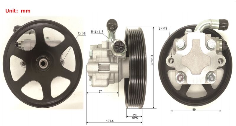 Machter Power Steering Pump With Pulley (150mm) Fit For Holden Commodore VZ/VE/VF 08/04-12/17