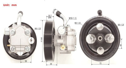 Machter Power Steering Pump Fit For Mitsubishi Triton MN Challenger KH PB PC 2.5L 4D56 Turbo Diesel 09-14 4WD