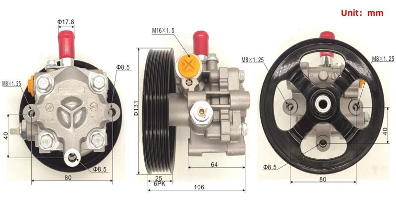 Machter Power Steering Pump Fit For Mitsubishi Outlander ZG ZH 2.0L 2.4L 2006-2012