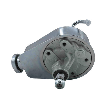 Power Steering Pump Fit For Chevrolet SB BB Saginaw Key Way 5/8 Shaft Chromed