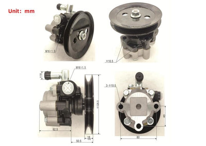 Power Steering Pump Fit For Toyota Hiace H100 LH10 LH11 I4 2.4L 2.8L 3.0L 1990-2004