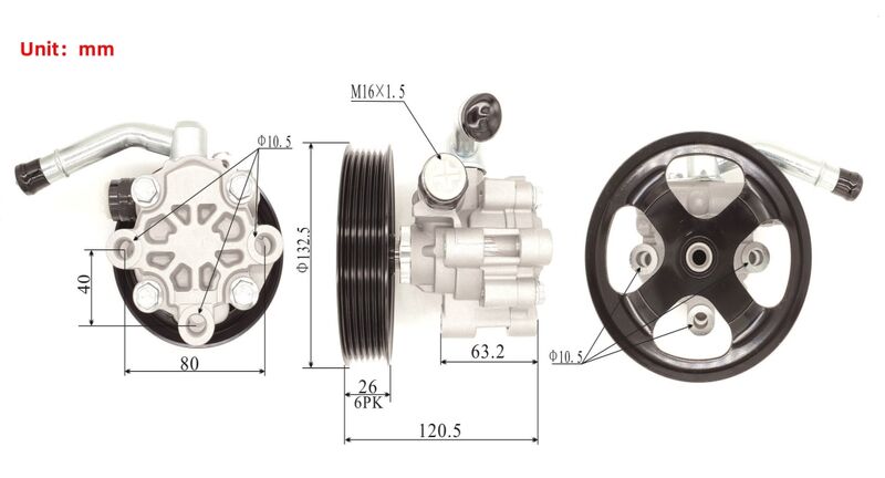 Power Steering Pump Fit For Toyota Landcruiser UZJ100 1998-2007