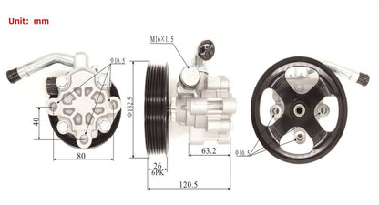 Power Steering Pump Fit For Toyota Landcruiser UZJ100 1998-2007