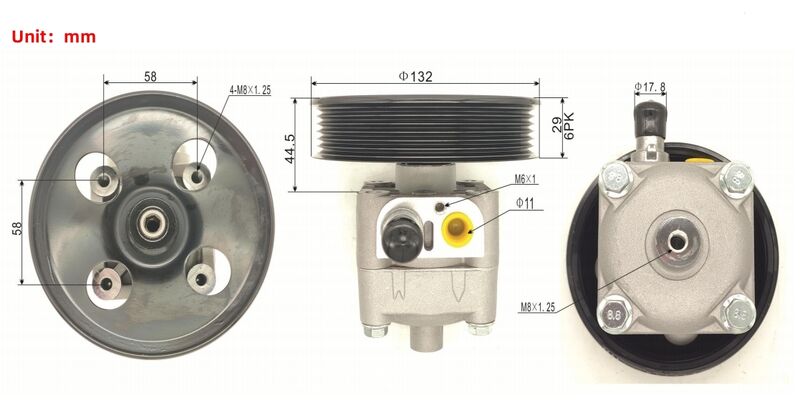 Machter Power Steering Pump Fit For Volvo S60 V70 XC70 S80 XC90 2.4 D5 30665100 36050559
