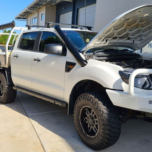 Ford Ranger PX 4″ DUAL Stainless Steel Snorkel Kit (SHORT)