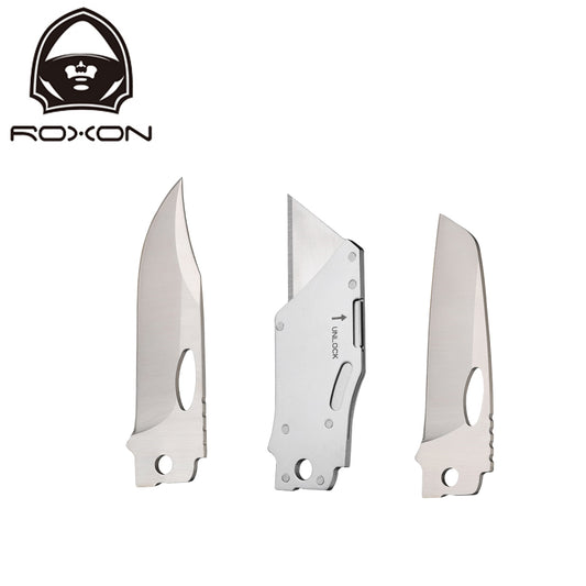ROXON Replacement Blade 3 Piece Set - Clip Point, Cutting, Sheepfoot