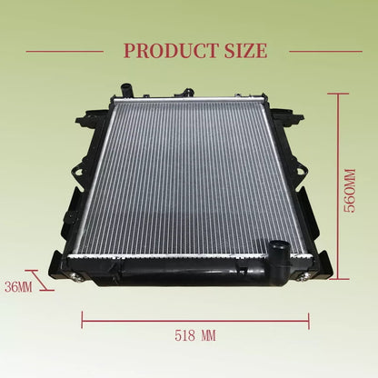 Radiator With Cap Fit For Toyota Landcruiser FZJ HDJ HZJ78 79 4.5L 4.2L 1FZFE 1HDFTE 1HZ Manual 1999-2007 1640017400